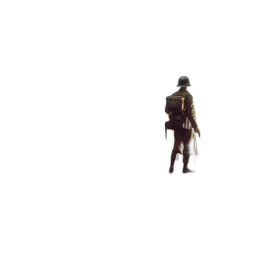 jacket, staff, weapon, robot, concept art, pixel art, 3d render, photorealistic transparent PNG cut-out