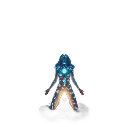 robot, creature, staff, weapon, concept art, 3d render, pixel art, fantasy art transparent PNG cut-out