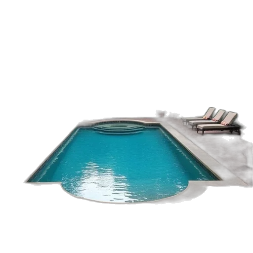 umbrella, furniture, 3d render, underwater, blue, brick, pool, patio transparent PNG cut-out