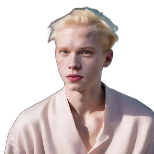 jacket, hair, face, creature, photorealistic, concept art, fantasy art, vaporwave transparent PNG cut-out