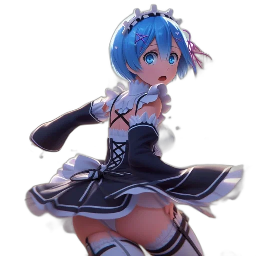 dress, robot, weapon, staff, anime, 3d render, concept art, pixel art transparent PNG cut-out