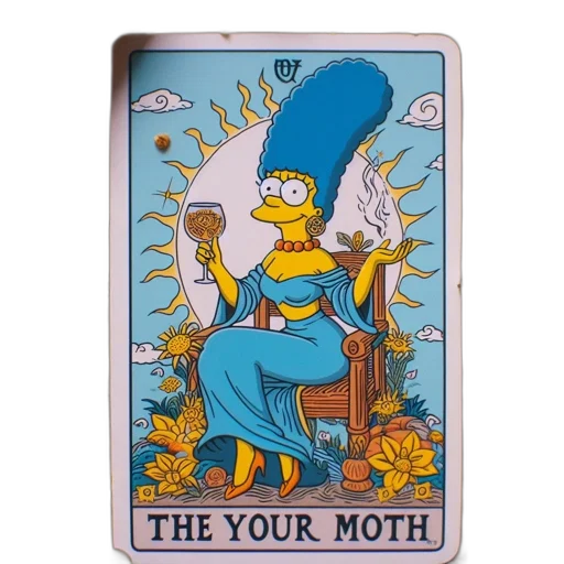 dragon, creature, hat, umbrella, blue, marge, simpson, simpsons transparent PNG cut-out