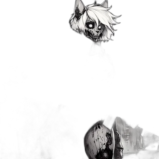 mask, creature, face, animal, concept art, comic book art, fantasy art, anime transparent PNG cut-out