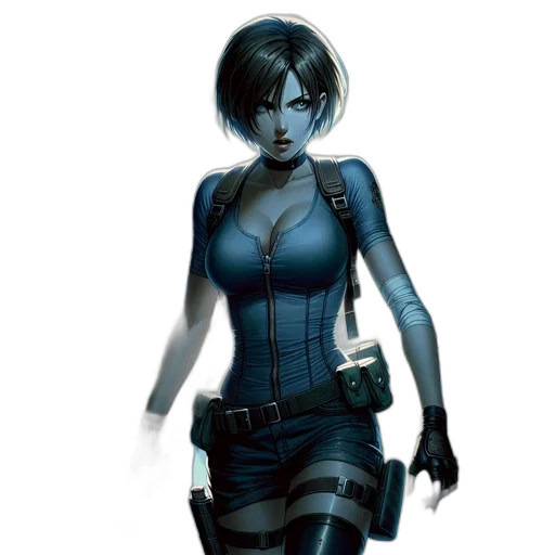 comic book art, concept art, cyberpunk, fantasy art, blue, dimly, lit, hall transparent PNG cut-out