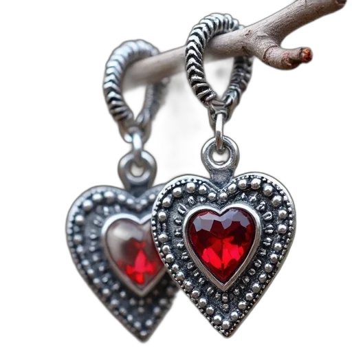 jewelry, photorealistic, 3d render, pair, silver, earrings, intricate, designs transparent PNG cut-out