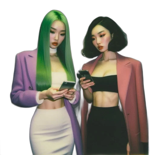 jacket, vaporwave, cyberpunk, concept art, fantasy art, neon lights, pastel, green transparent PNG cut-out