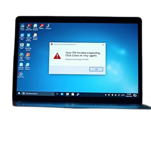 computer, screen, displaying, error, message, text, file, has transparent PNG cut-out