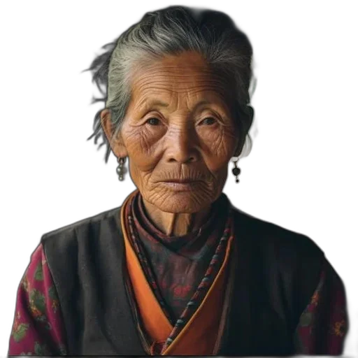 face, jewelry, mask, staff, photorealistic, oil painting, concept art, elderly transparent PNG cut-out
