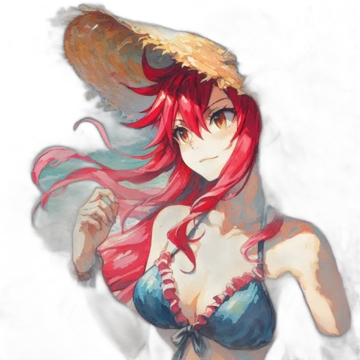 dress, hat, crown, weapon, anime, fantasy art, watercolor, pixel art transparent PNG cut-out