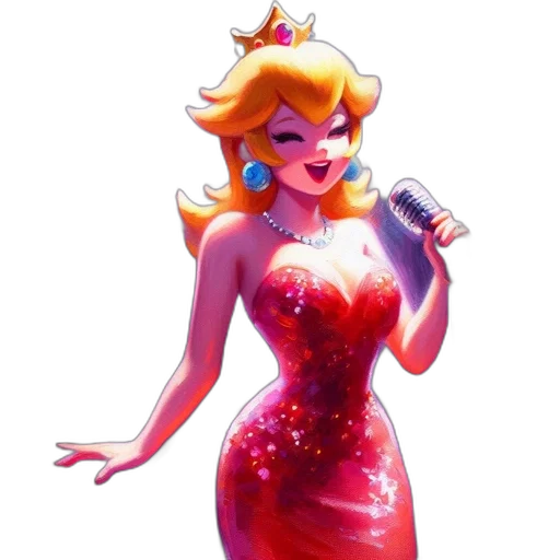 dress, crown, concept art, cartoon, pixel art, comic book art, animated, portrait transparent PNG cut-out