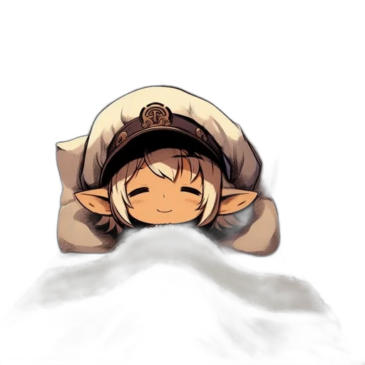 hat, face, creature, staff, pixel art, watercolor, anime, concept art transparent PNG cut-out