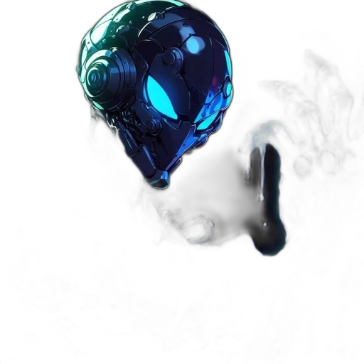 mask, robot, face, crown, concept art, cyberpunk, fantasy art, photorealistic transparent PNG cut-out