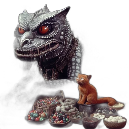 dragon, creature, jewelry, animal, fantasy art, concept art, 3d render, pixel art transparent PNG cut-out