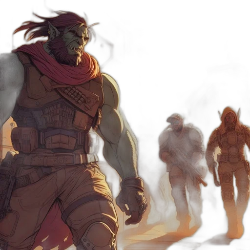 concept art, comic book art, fantasy art, watercolor, fire, fog, sunset, outer space transparent PNG cut-out