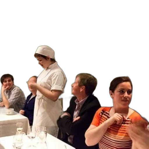staff, food, hat, group, people, restaurant, one, person transparent PNG cut-out