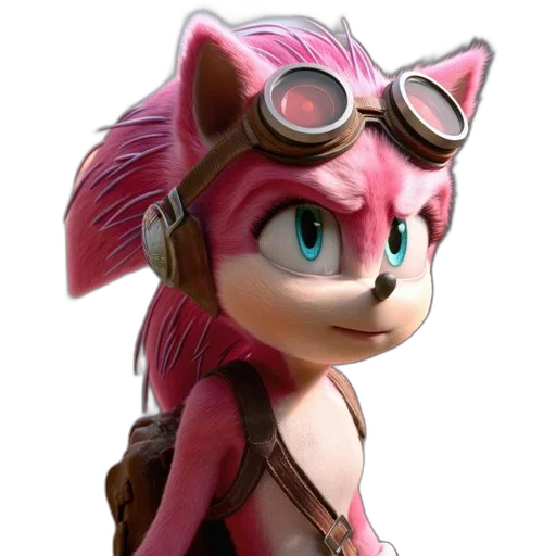 animal, creature, 3d render, concept art, cartoon, comic book art, furry, aviator-goggles-wearing transparent PNG cut-out