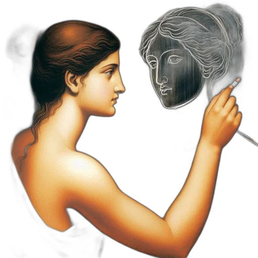 mask, face, jewelry, hair, concept art, photorealistic, oil painting, fantasy art transparent PNG cut-out