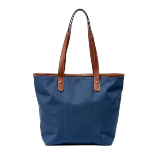 blue, fabric, bag, textured, surface, brown, strap, placed transparent PNG cut-out