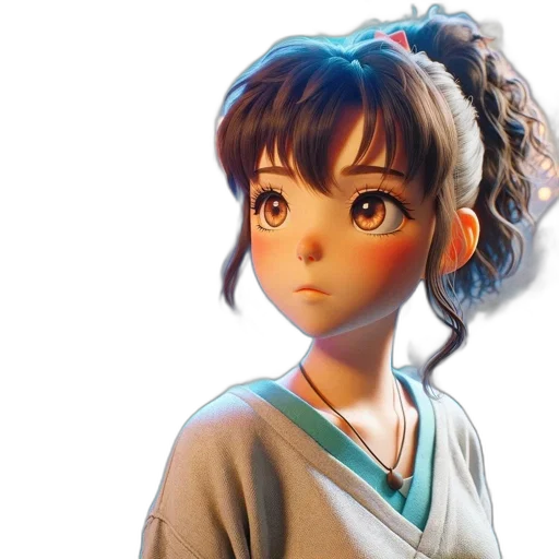 face, staff, mask, dress, anime, concept art, 3d render, fantasy art transparent PNG cut-out