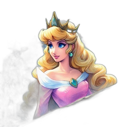 crown, dress, jewelry, staff, watercolor, concept art, fantasy art, pixel art transparent PNG cut-out
