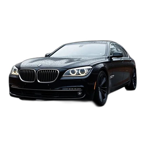 car, photorealistic, 3d render, 2011, bmw, 750d transparent PNG cut-out
