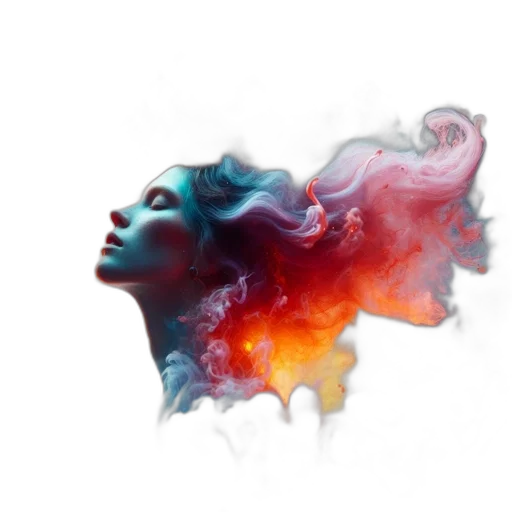 face, mask, hair, crown, concept art, fantasy art, watercolor, photorealistic transparent PNG cut-out