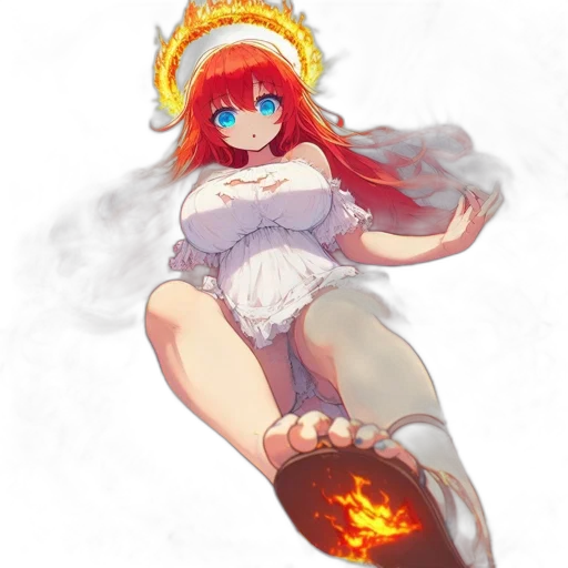 dress, staff, hat, weapon, fantasy art, concept art, pixel art, anime transparent PNG cut-out