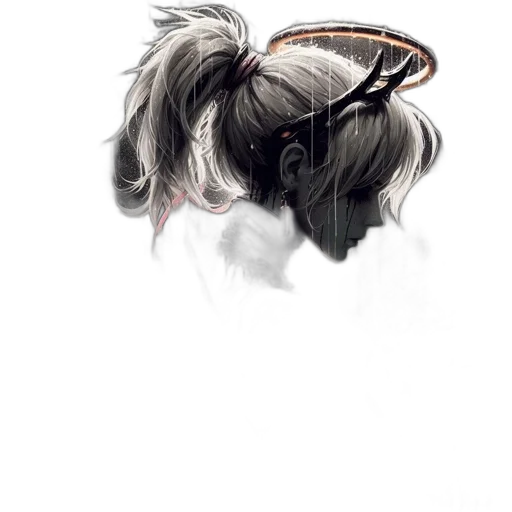 hair, crown, hat, mask, photorealistic, concept art, fantasy art, watercolor transparent PNG cut-out