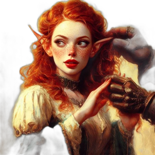 face, staff, jewelry, fantasy art, oil painting, photorealistic, concept art, fire transparent PNG cut-out