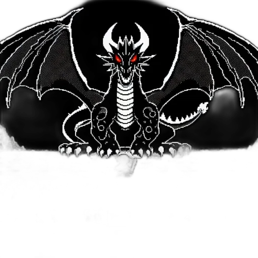 dragon, creature, animal, staff, pixel art, fantasy art, concept art, cartoon transparent PNG cut-out