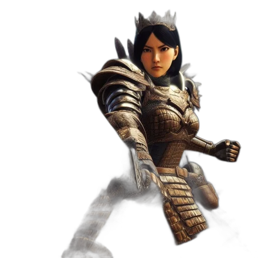 weapon, sword, concept art, fantasy art, 3d render, photorealistic, armored, female transparent PNG cut-out