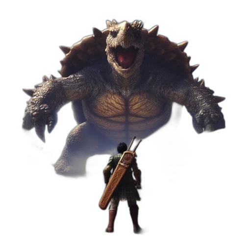 animal, creature, dragon, weapon, concept art, 3d render, fantasy art, expansive transparent PNG cut-out