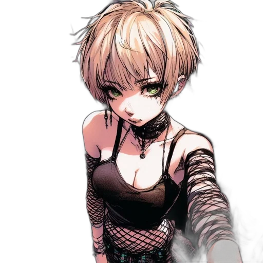 dress, staff, face, mask, cyberpunk, anime, pixel art, concept art transparent PNG cut-out