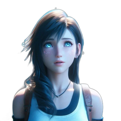 face, robot, weapon, concept art, anime, 3d render, fantasy art, blue transparent PNG cut-out