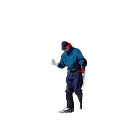 jacket, staff, mask, robot, 3d render, concept art, pixel art, vaporwave transparent PNG cut-out