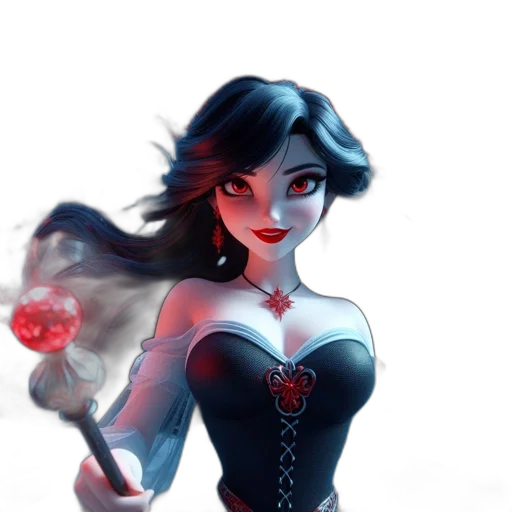 staff, dress, fantasy art, concept art, comic book art, cartoon, fire, neon lights transparent PNG cut-out