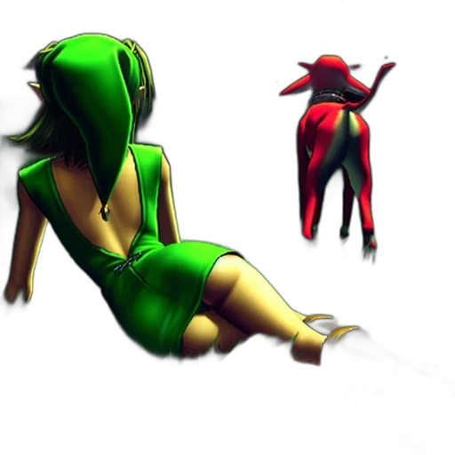 dress, creature, robot, concept art, 3d render, pixel art, comic book art, green transparent PNG cut-out