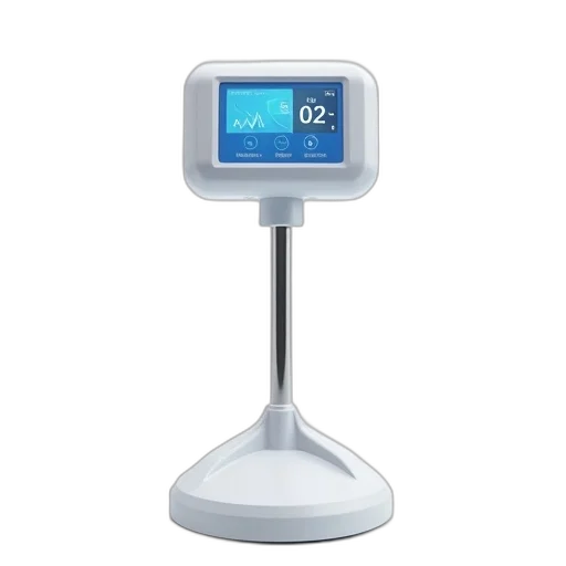 robot, staff, modern, white, blue, medical, device, digital transparent PNG cut-out