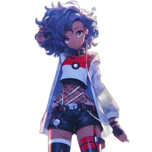 jacket, staff, weapon, concept art, anime, pixel art, fantasy art, dark transparent PNG cut-out