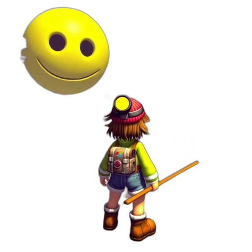 staff, hat, weapon, mask, 3d render, concept art, pixel art, golden transparent PNG cut-out