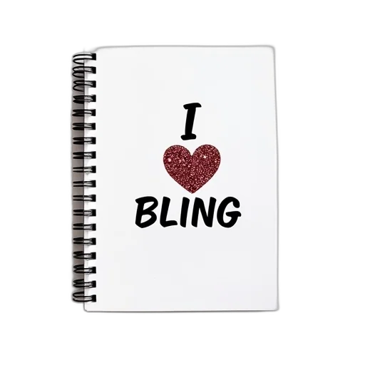 jewelry, spiral, notebook, cover, reads, heart, bling, bold transparent PNG cut-out