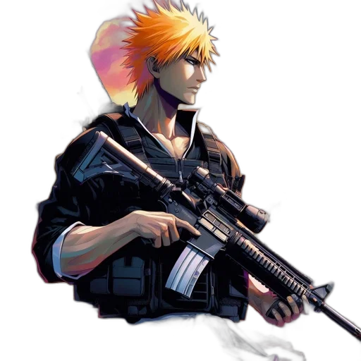 weapon, staff, concept art, cyberpunk, pixel art, vaporwave, animated, character transparent PNG cut-out
