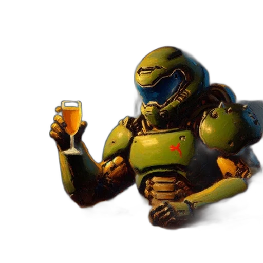 robot, pixel art, concept art, 3d render, cyberpunk, armored, futuristic, soldier transparent PNG cut-out