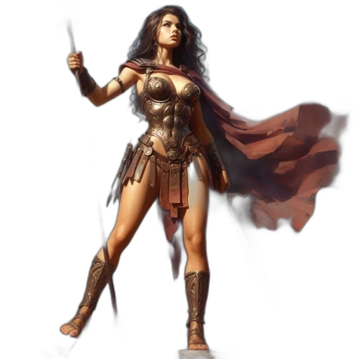 fantasy art, concept art, comic book art, pixel art, armored, figure, likely, warrior transparent PNG cut-out