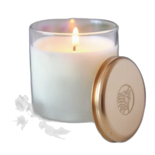 scent, candle, white, lavender transparent PNG cut-out