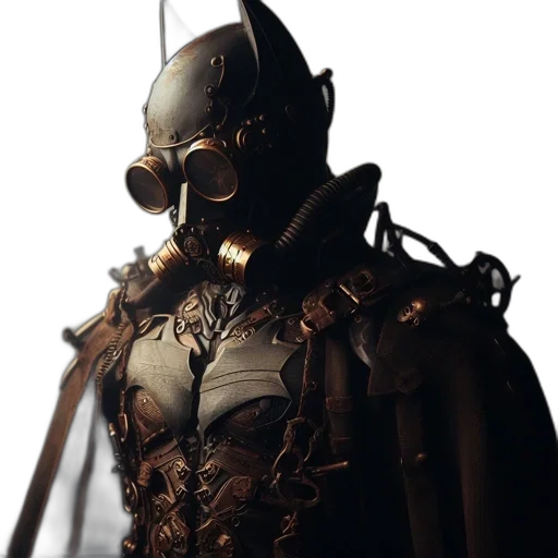 mask, concept art, 3d render, comic book art, cyberpunk, dark, individual, wearing transparent PNG cut-out