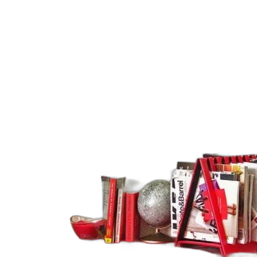 food, furniture, umbrella, weapon, 3d render, photorealistic, red, stylish transparent PNG cut-out