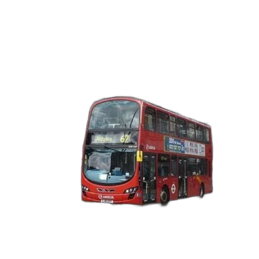 staff, 3d render, photorealistic, pixel art, concept art, red, double-decker, bus transparent PNG cut-out