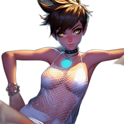 staff, dress, jewelry, concept art, cyberpunk, pixel art, fantasy art, neon lights transparent PNG cut-out