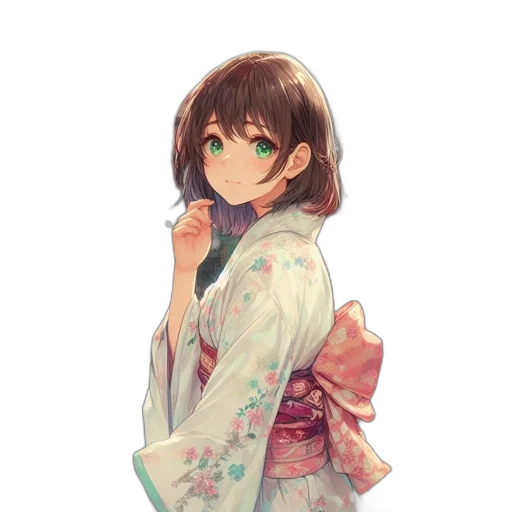 dress, jacket, staff, umbrella, anime, watercolor, pixel art, concept art transparent PNG cut-out